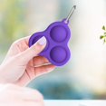 thumbnail image 3 of 2021 New Fidget Dimple Toy Keychain Pendent, Silicone Bubbles Flipping Board Toy, Stress Relief Simple Sensory Dimple Toy for Concentration Training, Hand Exercise Educational Toy for Kid Adult (#35), 3 of 7