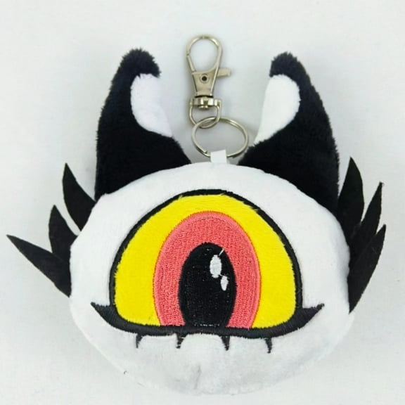 New Hazbins Hotel Plush KeyChain Alastor Plush Key Ring Kawaii Soft Stuffed Doll Home Decoration Birthday Gift For Kid