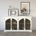 thumbnail image 5 of Jofran Archdale 65" Gothic Arch Transitional Sideboard Storage Cabinet with Glass Doors, 5 of 12