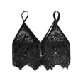thumbnail image 3 of Tank Tops for Women Camisole Sheer Lace Strap Translucent Frenum Undershirt,Black,S, 3 of 8