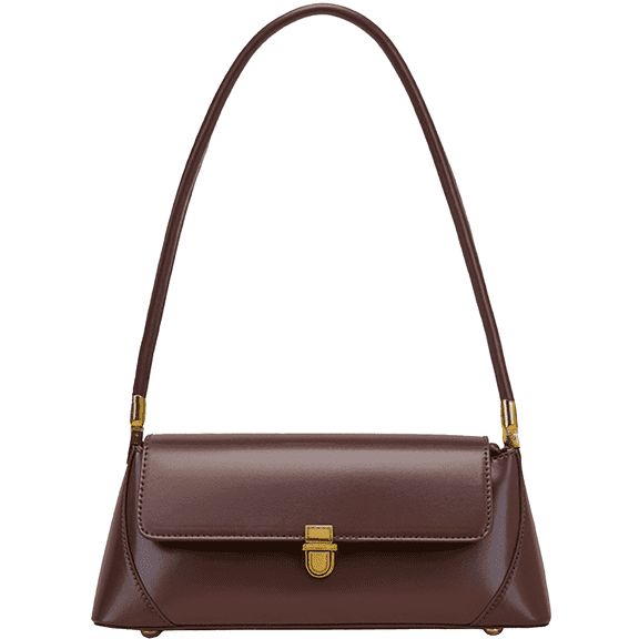 Farcauo Shoulder Bag Small Purses for Women Vintage Brown Pu Leather Handbags y2k Shoulder Purse With Zipper