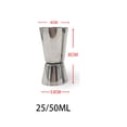 thumbnail image 3 of tooloflife Measure Cup Double Head Jigger Cocktail Wine Measuring Device for Restaurant Bar Bartenders Size 30ml-50ml Silver, 3 of 7