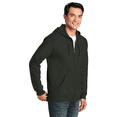 thumbnail image 2 of Gildan Heavy Blend Zip Up Hoodie, Midweight Hoodie, Fleece Hooded Sweatshirt, Forest, XL, 2 of 5