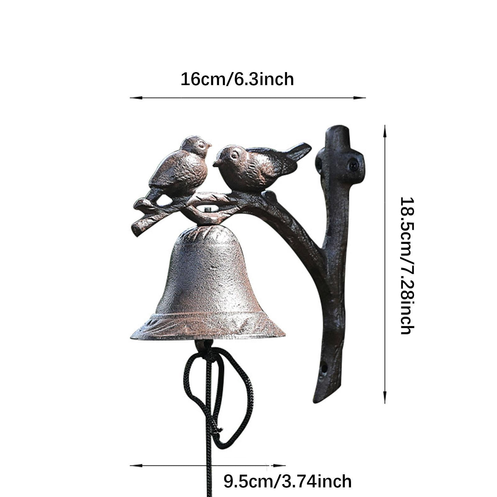 Esquirla Wall Mounted Dinner Bell Bird Ideal Gift, Metal Bell, Farmhouse Decor Bird Door Bell Decorative Bell Solid for Garden Home