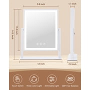 DECLUTTR Lighted Makeup Mirror, Hollywood Vanity Mirror with Lights, LED 10x Magnifying Mirror, White