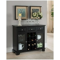 KB WR1348 30 x 36.5 x 12 in. Wood Storage Wine Cabinet - Black