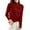 Red, variant on Elegant Turtleneck Sweater – Long Sleeve Slim Fit Knit Pullover for Women, Soft Warm Winter Top for Casual Wear & Layering, Autumn Korean Oversize Style