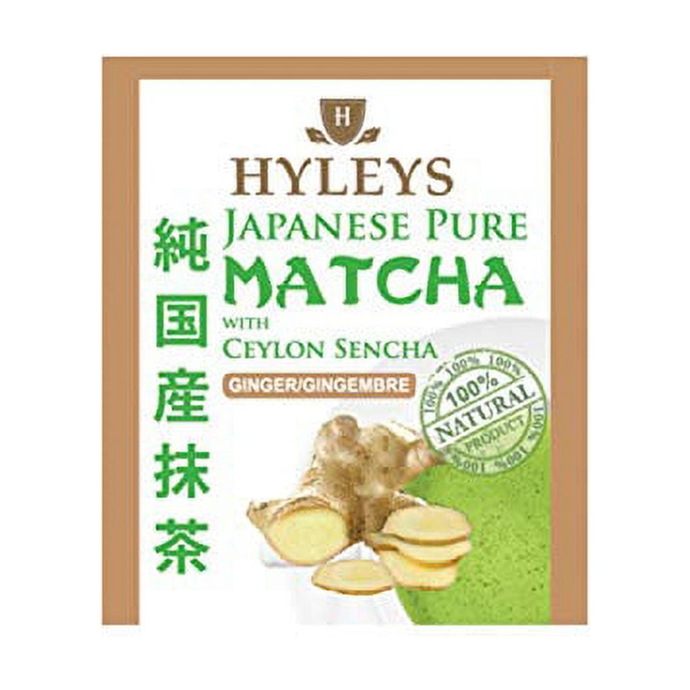 Hyleys Japanese Pure Matcha Green Tea Ginger Flavor - 150 Tea Bags (6 Pack)