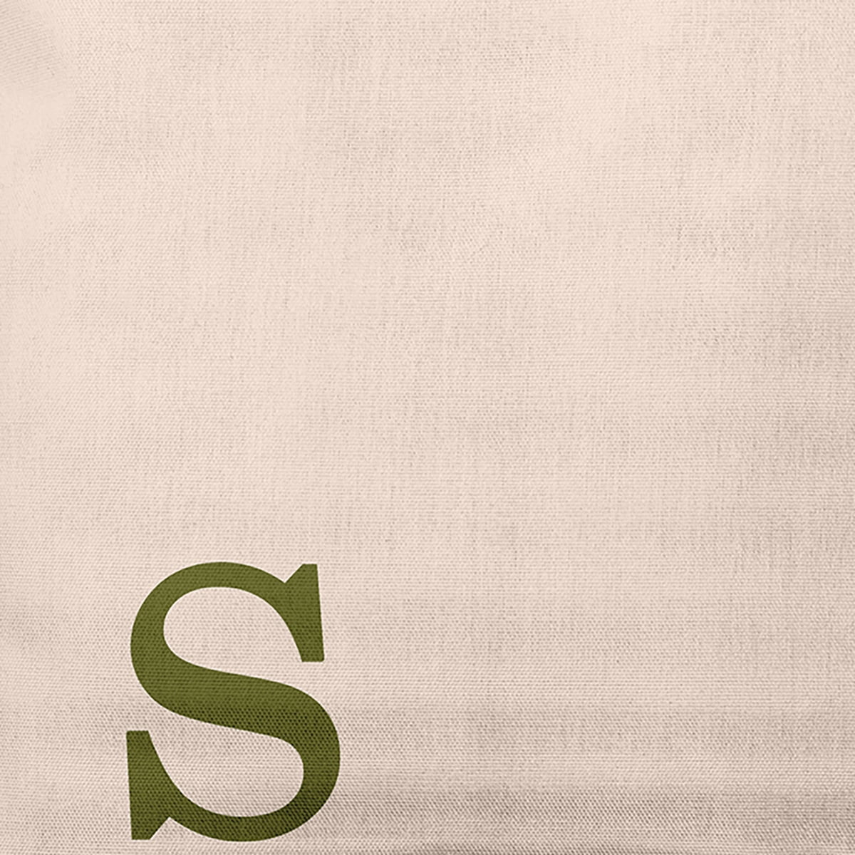 Simply Daisy 16" x 16" Modern Monogram Indoor/Outdoor Polyester Throw Pillow, Olive