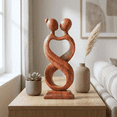 thumbnail image 2 of 12" Wooden Handmade Abstract Sculpture Statue Handcrafted - Infinite Love - Gift Art Decorative Home Decor Figurine Accent Decoration Artwork Hand Carved Infinite Love, 2 of 8