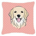 thumbnail image 3 of Carolines Treasures BB1143PW1818 Checkerboard Blue Golden Retriever Fabric Decorative Pillow- 18 x 18 In., 3 of 3
