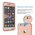 thumbnail image 3 of iPhone 6S Case, iPhone 6 Sturdy Case, Thin Exact-Fit Premium Matte Finish Dual Layer Hard Case For iPhone 6S / 6 with Tempered Glass Screen Protector For iPhone 6S / 6 4.7 -Blue, 3 of 4