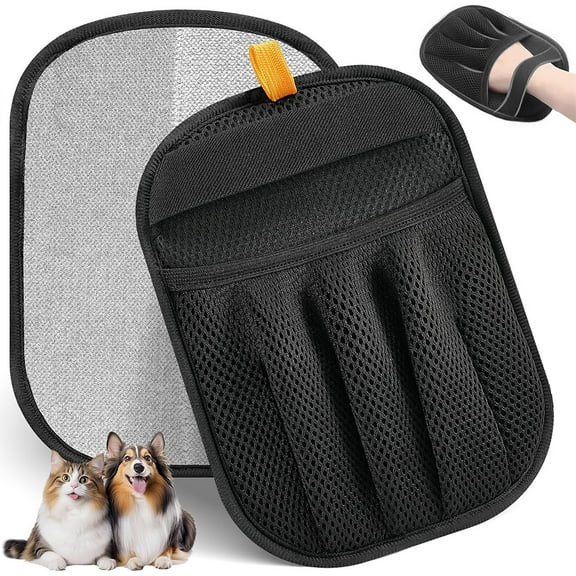 bathprove Pet Hair Removal Glove for Cats & Dogs, Upgraded Five-Finger Electrostatic Pet Hair Gloves, Reusable Magic Brush Pet Hair Remover Tool for Laundry, Couch, Carpet, Car Seat