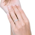 thumbnail image 6 of Heart Promise Round Ring Lab Created White Opal 925 Sterling Silver Size 11, 6 of 7