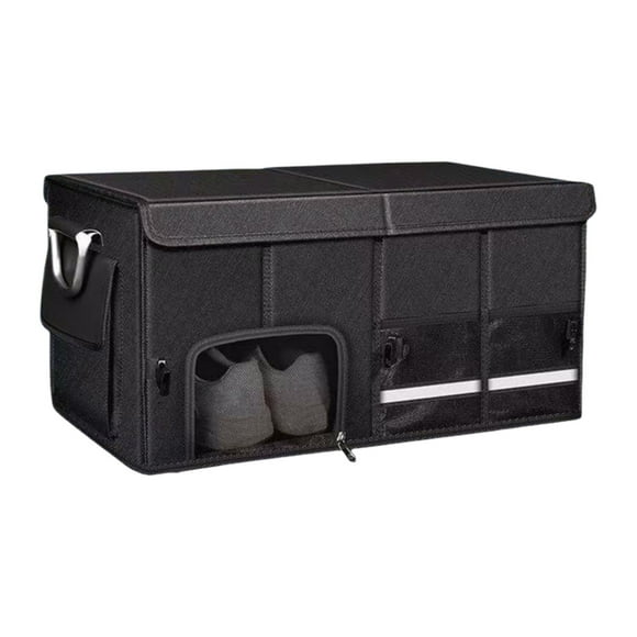 Wisewang Organisateur de Voiture Pratique avec Matériaux Coffre Propre et Ordonné Organisateur de Coffre de Voiture Rangement Grande Taille