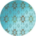 thumbnail image 1 of Ahgly Company Machine Washable Indoor Round Transitional Seafoam Green Area Rugs, 7' Round, 1 of 7
