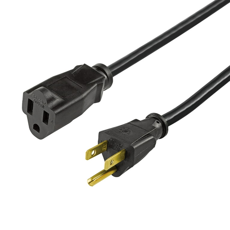 Hyper Tough 10ft 16AWG 3 Prong Black Outdoor Single Outlet Extension Cord 00026