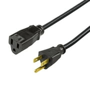 Hyper Tough 10 ft 16AWG 3-Prong Black Outdoor Single-Outlet Extension Cord, 13 Amps
