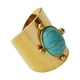 thumbnail image 5 of Anillo de dedo abierto, anillo ancho de moda, anillo vintage para fiesta de San Valentín. Azul, 5 of 9