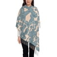 thumbnail image 1 of Lignes d'Art Abstraites Tassel Scarf, Texture Châle Long, Léger et Chaud, 1 of 6