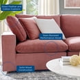 thumbnail image 2 of Modway Commix 5-Piece Down Filled Overstuffed Performance Velvet Sectional Sofa in Dusty Rose, 2 of 10