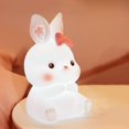 thumbnail image 1 of Luz LED de noche de conejo para niños, luces USB de animales de silicona, lámpara de dormir de dormitorio regulable táctil, decoración de habitación, lindos regalos para niños, 1 of 4