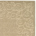 thumbnail image 2 of SAFAVIEH Courtyard Chole Floral Bordered Indoor/Outdoor Area Rug, 4' x 5'7", Dark Beige/Beige, 2 of 4