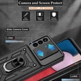 thumbnail image 2 of Galaxy A13 4G Case / A13 4G Lite Case, Samsung Galaxy A13 4G Case with HD Screen Protector, Heavy Duty Shockproof Phone Cover with Magnetic Kickstand Ring for Galaxy A13 4G, Black, 2 of 15
