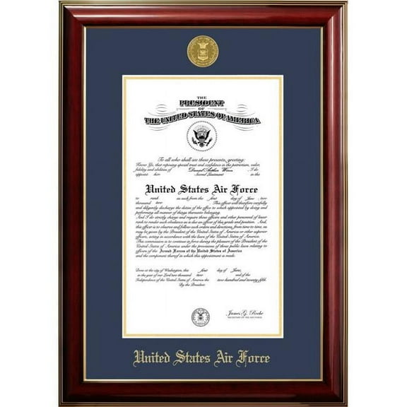 Campus Images 8 x 10 in. Patriot Frames Air Force Certificate Classic Mahogany Frame with Gold Medallion