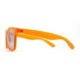thumbnail image 4 of Matte Frost Neon Iconic Hipster Horn Rim Silver Mirror Sunglasses Orange, 4 of 4