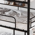 thumbnail image 4 of Bellemave Triple Bunk Beds Twin-Over-Twin-Over-Twin, Heavy Duty Metal Triple Beds Can Disassembled into 3 Beds, 3 Bunk Bed Frame with Under-bed Space for Dorm Guest Room (Black), 4 of 9