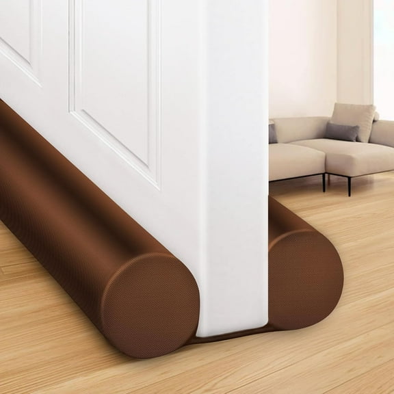 Large Door Draft Stopper for Bottom of Doors 35.4 Under Door Sweep Noise Blocker Black Gap Stoppers Adjustable Doors Seal Sweep Guard Draft, Window Breeze Stoppers, Home Essentials Gadgets