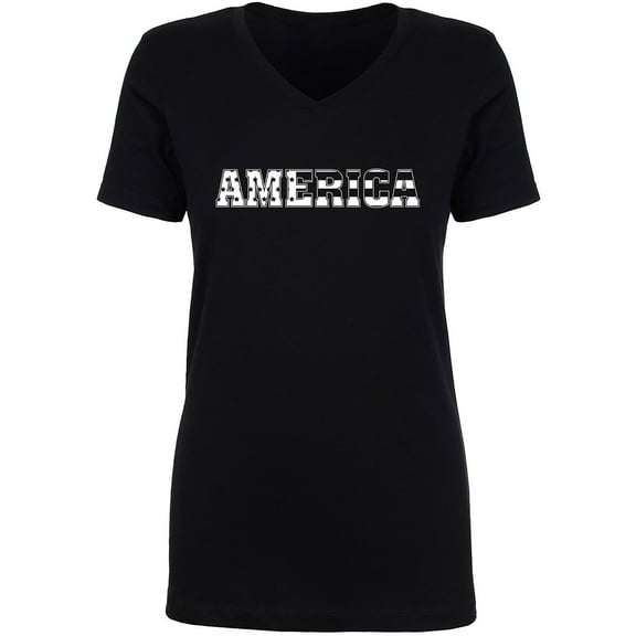 America Womens V-Neck T-Shirt