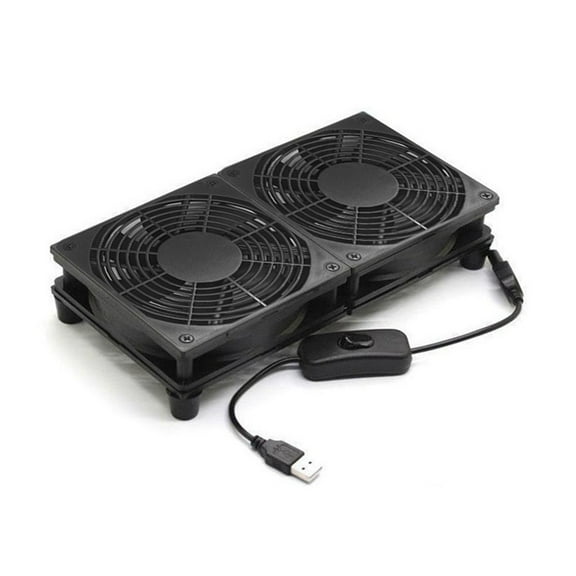 5V USB Powered 120mm 1800PRM Gaming PC Fan 1 Speed Portable Cooling Fan Suitable for Tablet TV Receiver Router 2 Fan