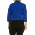 thumbnail image 3 of Moa Collection Women's Plus Size Casual 3/4 Sleeve Bolero Open Front Cardigan Jacket Blazer, Female, 3 of 6