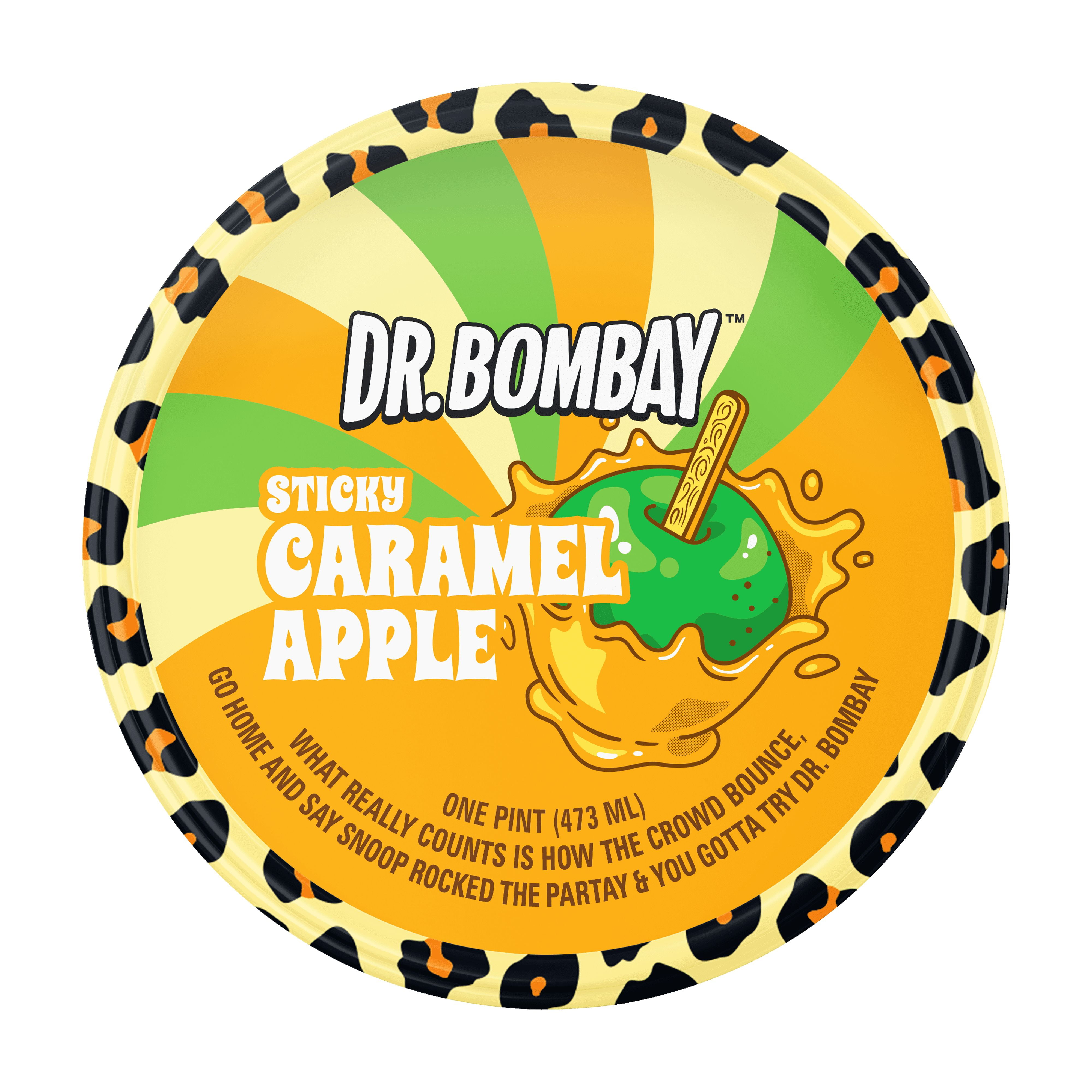 Dr. Bombay Sticky Caramel Apple - Caramel Ice Cream and Green Apple Sherbet with Peanuts and Salted Caramel Swirls - 1 Pint  (16 oz)