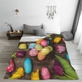 thumbnail image 5 of Salouo Easter eggs Print Bed Blankets, Flannel Blanket Comfortable Air Conditioning Blanket Lightweight Blanket for Sofa Bed Travel & Couch-80"x60", 5 of 7
