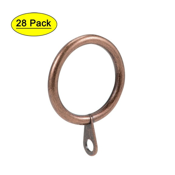 Uxcell Metal 28mm Inner Dia Copper Curtain Rings 28 Pack