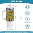 thumbnail image 3 of SKYSONIC Insulated Tumblers with Lids and Straws Handles 40oz Water Bottle Elephants Geometric Travel Mug Reusable Stainless Steel Thermos Vacuum, 3 of 7