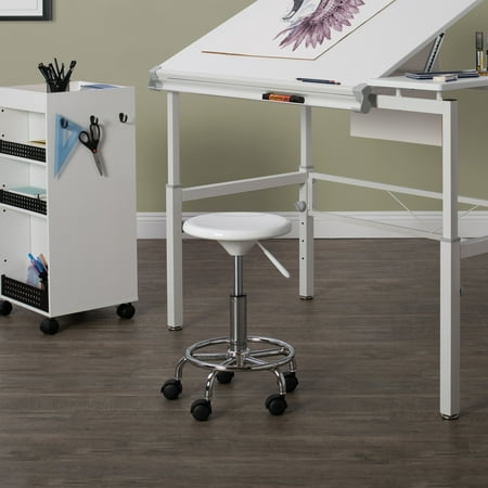 Studio Designs - Studio Stool - White/Chrome