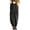 Black, variant on Women's Vintage Denim Jumpsuit Sleeveless Wide Leg Overalls with Button Front and Patch Pockets for Relaxed Outings