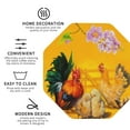 thumbnail image 3 of Honeii The Chicken Family print Leather Coaster Set of 4, ideal for safeguarding your furniture from drinks spills and effortless cleanup-Octagon, 3 of 6