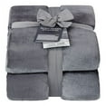 Better Homes & Gardens Luxury Velvet Plush Blanket, Twin, Dark Gray