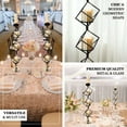 thumbnail image 4 of Efavormart 28" Metallic Gold & Black Geometric Candle Holders Three Tiers Stacked Design Votives Wholesale Holders with Amber Glass, 4 of 11