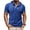 Blue, variant on WAYUTE Mens Short Sleeve Hooded Shirt Button Front Drawstring Casual Solid Color Textured Tee Casual T-Shirts for Man,M