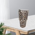 thumbnail image 2 of Taza de café aislada Taza aislada del viaje del del acero inoxidable, taza de reutilizable del vacío del diamante con - dorado Leopardo dorado Magideal Taza de café aislada, 2 of 6