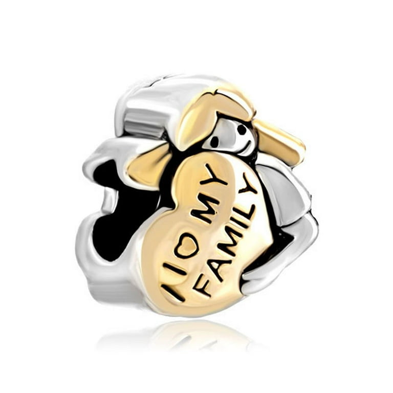 Pugster Heart Baby Girl I Love My Family Charm Sale Cheap Beads