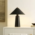 thumbnail image 2 of SAFAVIEH Syuna 17 in. Modern Black Metal Table Lamp with Black Shade, 2 of 6