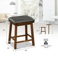 thumbnail image 3 of Gymax Set of 4 PU Leather Bar Stools 24'' Counter Height Dining Stools w/ Upholstered Seat, 3 of 10