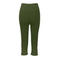 thumbnail image 6 of Capri Leggings for Women 2026 Summer Elastic High Waist Side Split Hem Casual Workout Cropped Yoga Pants, 6 of 8